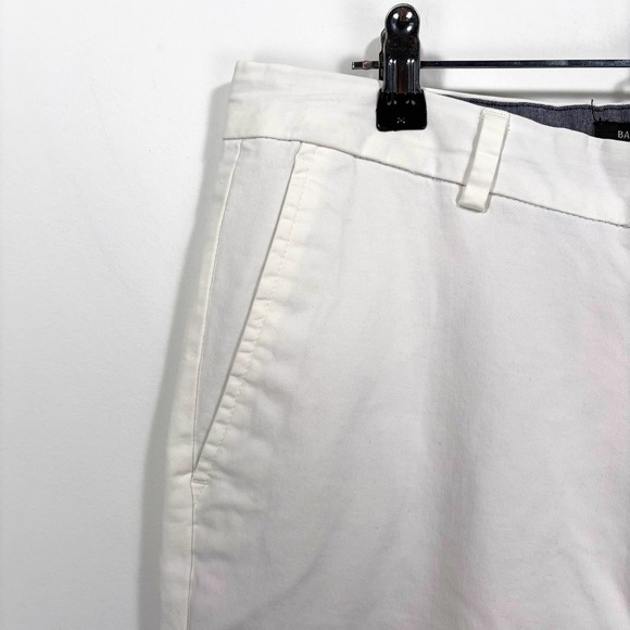 Banana Republic Fulton Skinny Chino Pants Men 33x32 White Ivory Stretch Cotton - Picture 5 of 12